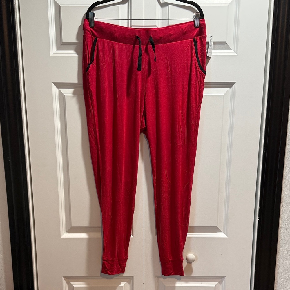 Torrid Red Women's Super Soft Bamboo Jersey Sleep Joggers. NWT.